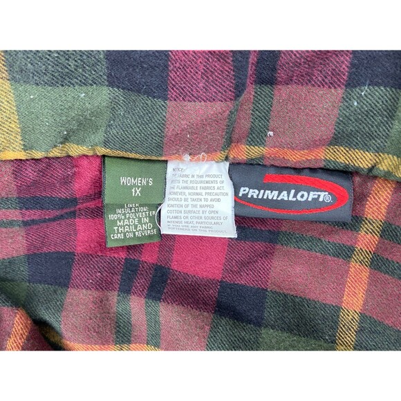 LL Bean Women 1X Barn Coat Chore Jacket Removable Lining Embroidered Logo - Picture 8 of 8